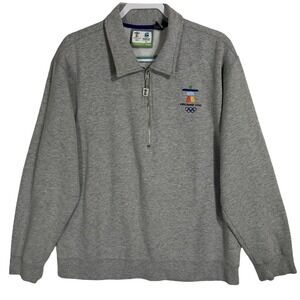 Elevate Vancouver 2010 Olympics Logo Sweatshirt Size XL 1/4 Zip Fleece Pullover‎